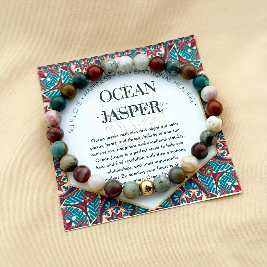 Multi-color Natural Stone Bead Bracelet For Women