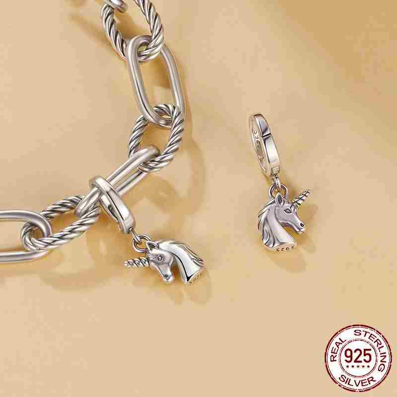 Pendant S925 Silver Beaded DIY Bracelet Accessories