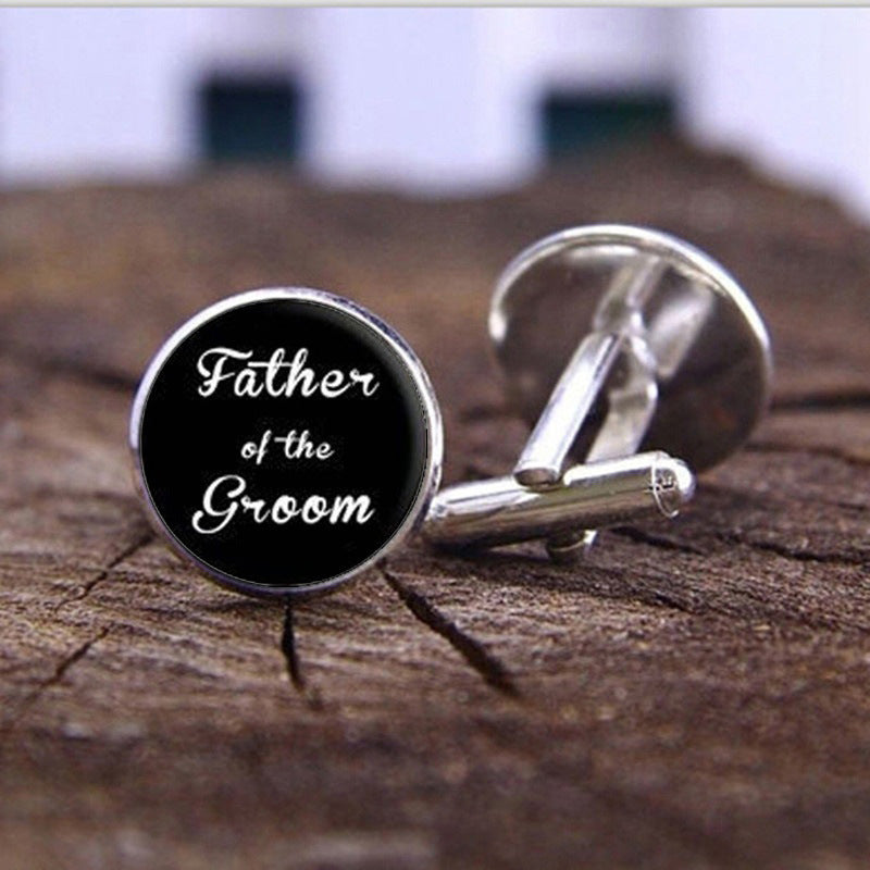 Men's handle button silver metal alloy sleeve