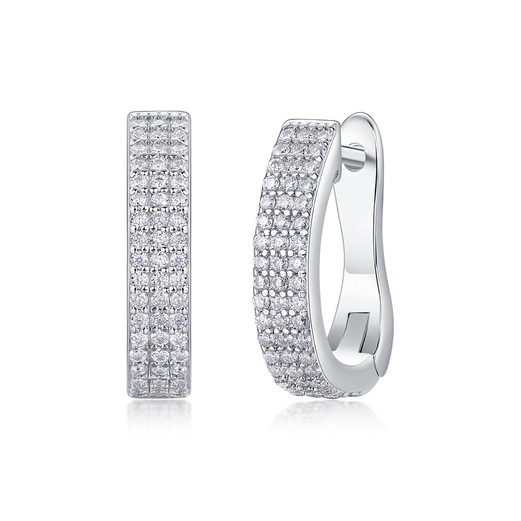 Slow Pace - Top-quality Moissanite Luxury Fashion Light Luxury Jewelry Silver Stud Earrings S925 Silver Plated Platinum