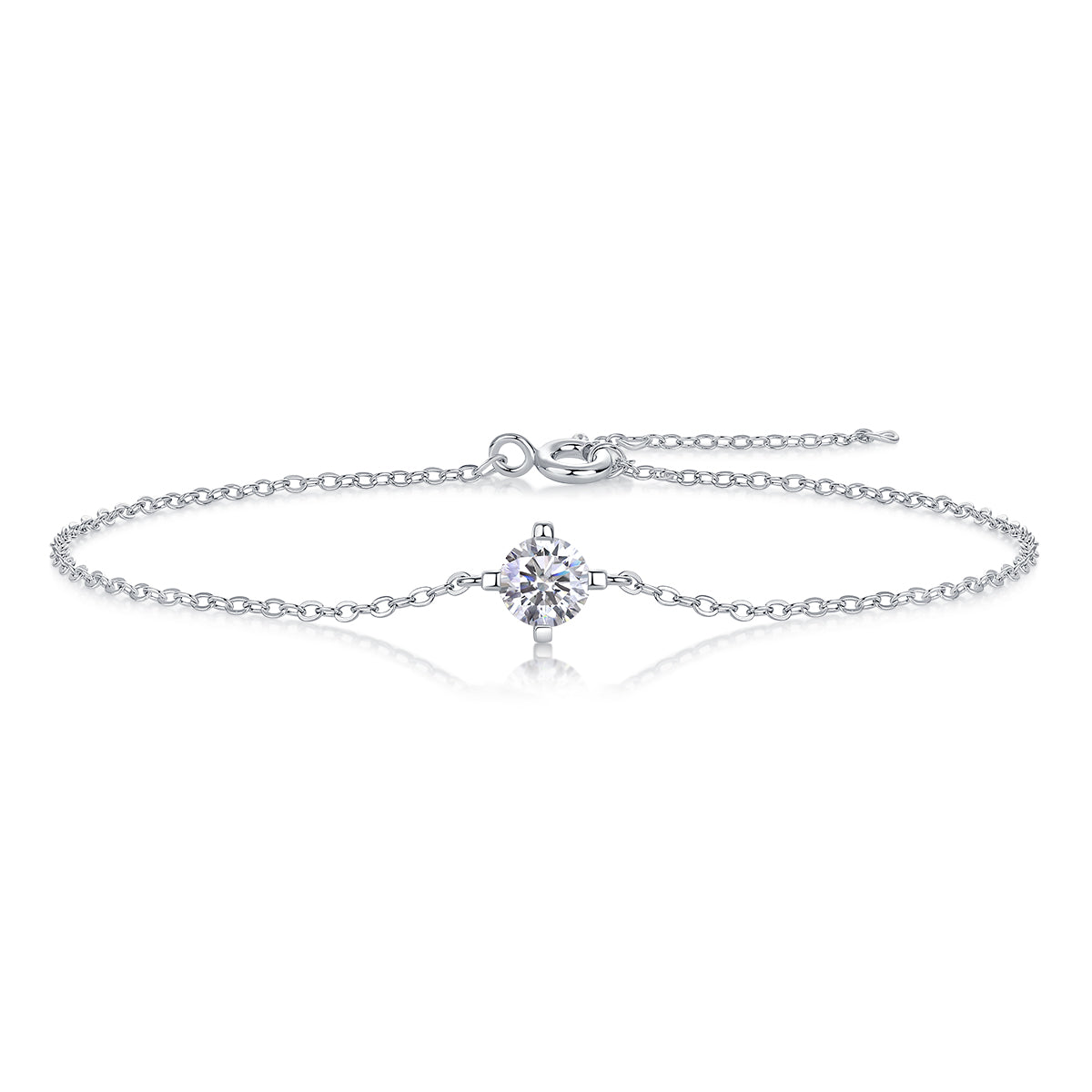 Cross-linked Bracelet - Set With Top-quality Moissanite, A Luxurious And Fashionable Light Luxury Jewelry Silver Bracelet, S925 Silver-plated Platinum