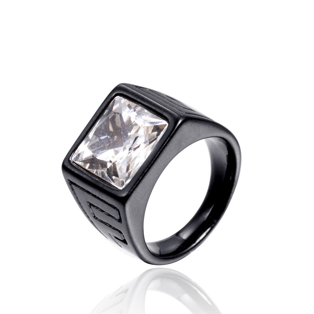 Retro Trendy Men Stainless Steel Ring