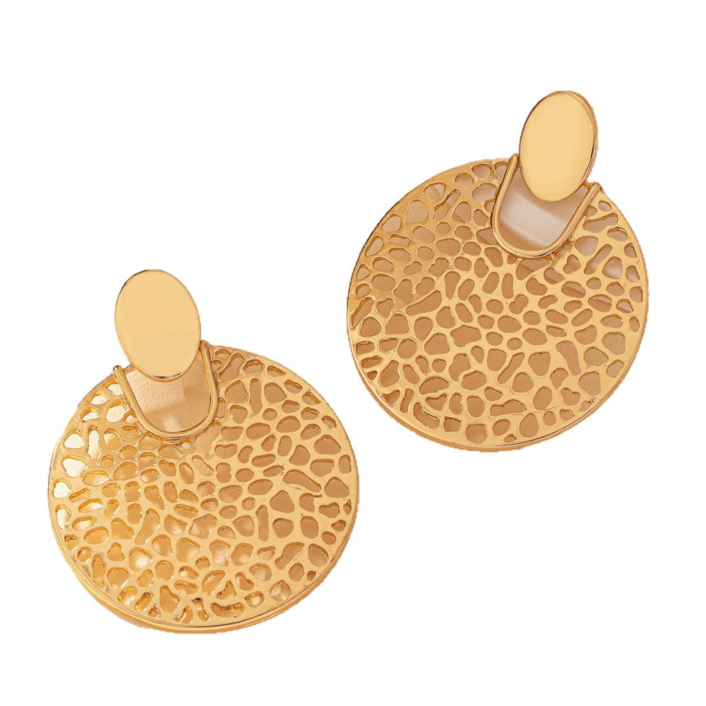 Geometric Fashion Charm Round Hollow Women's Earrings