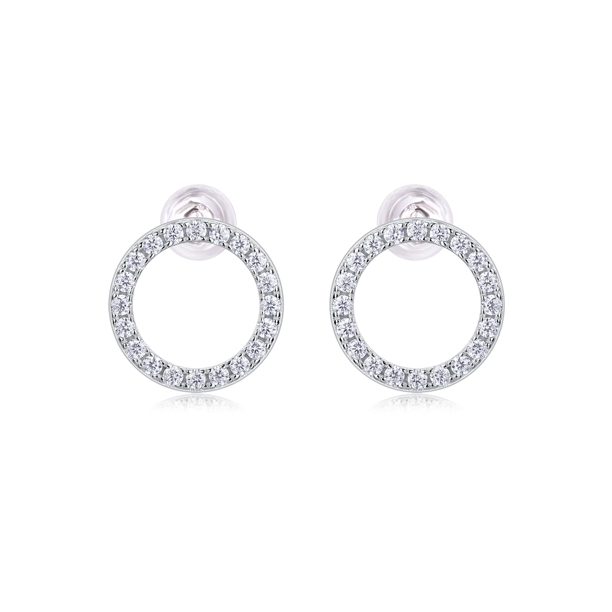 Explore - The Fashionable And Trendy Earrings Set With Top-quality Moissanite S925 Silver And Platinum-plated Stud Earrings Can Be Tested With A Diamond Pen