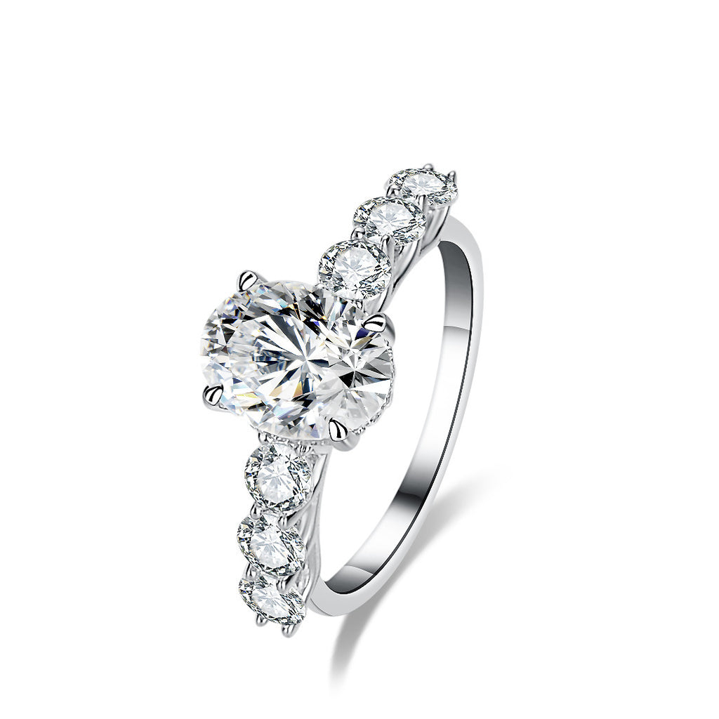 Alien-shaped Moissanite Ring For Women Made Of S925 Sterling Silver