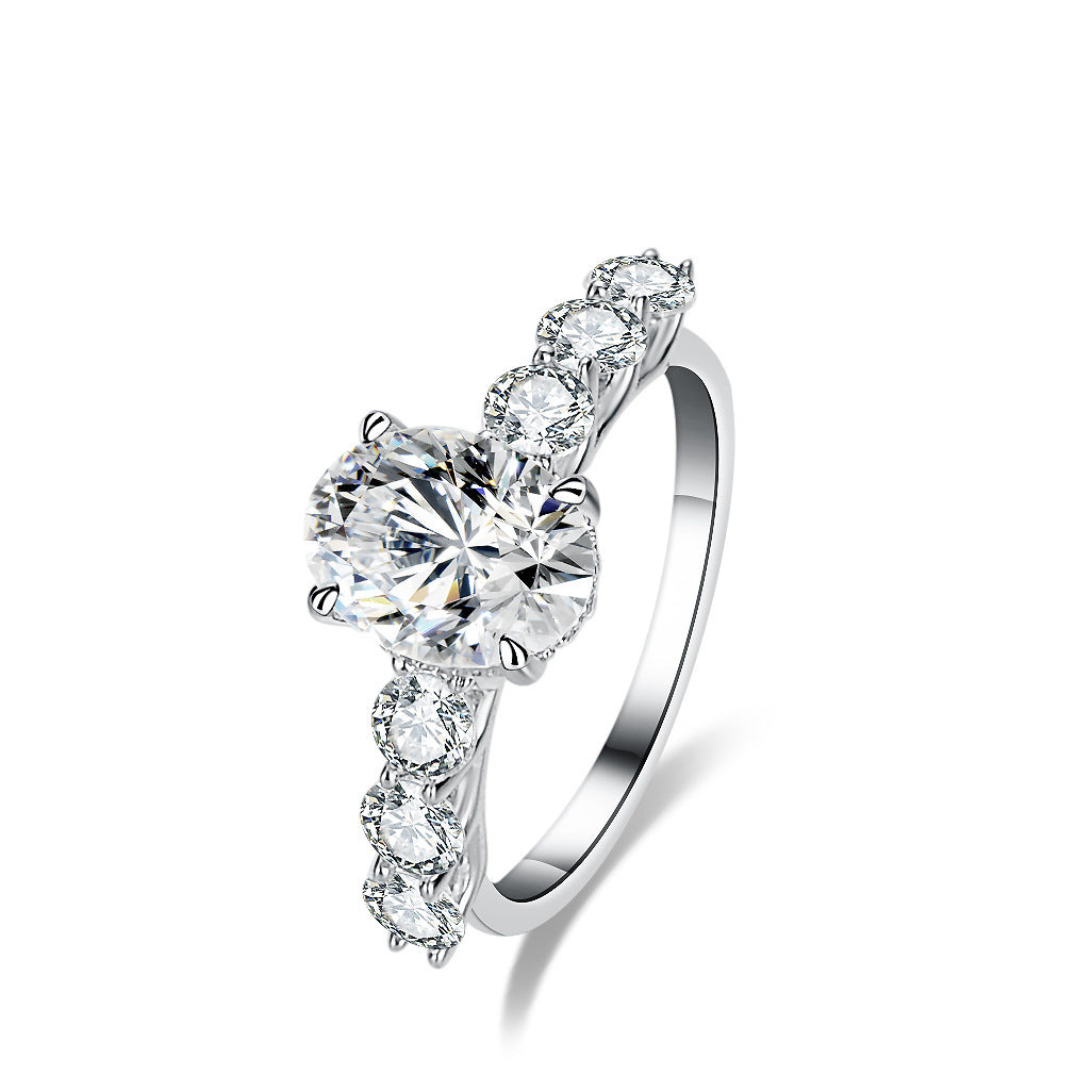 Alien-shaped Moissanite Ring For Women Made Of S925 Sterling Silver