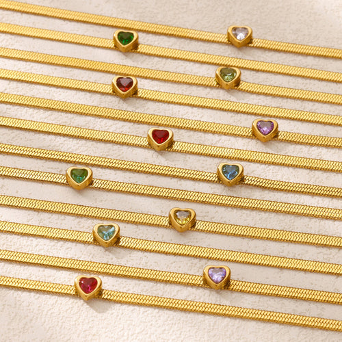 18K Gold-plated Stainless Steel Snake-chain Blade Chain Anklet