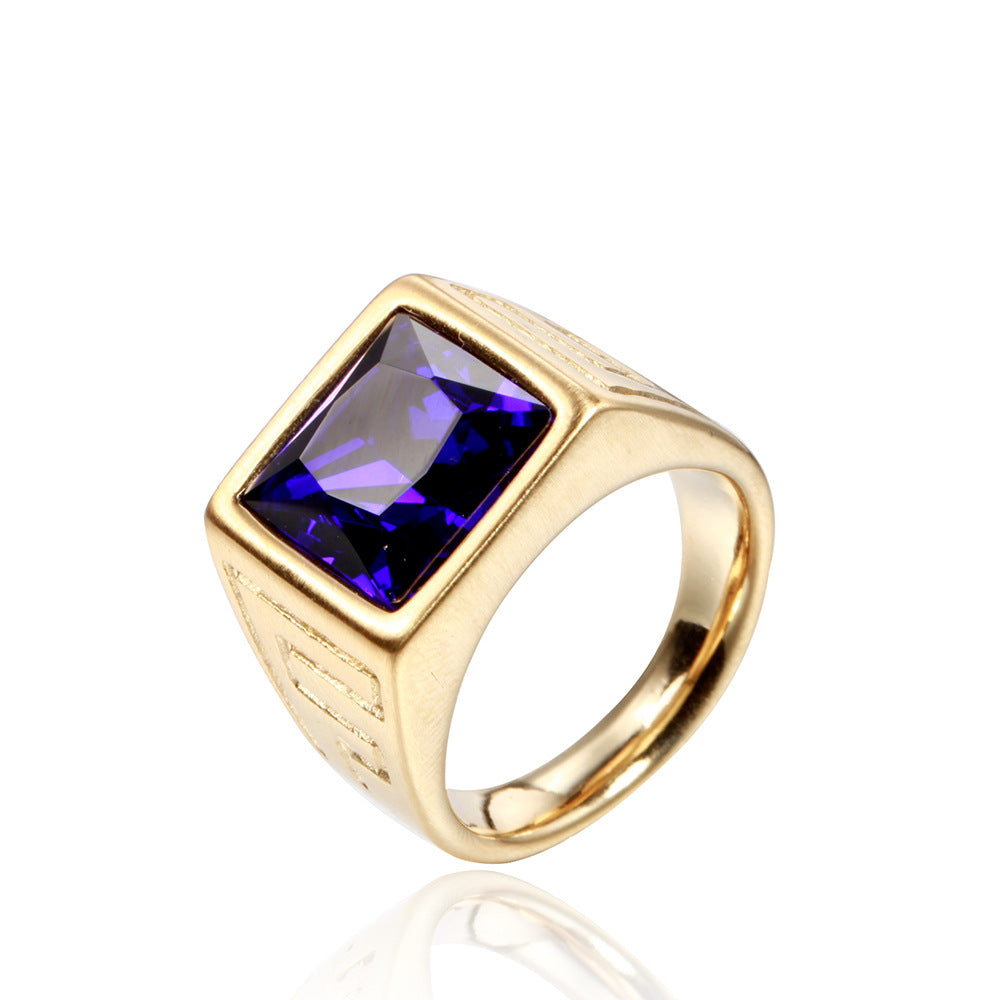 Retro Trendy Men Stainless Steel Ring