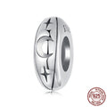 Silicone Positioning Bracelet Spacer Beads S925 Sterling Silver DIY Bead