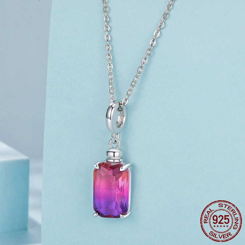 Perfume Bottle Diy Pendant Parts S925 Silver Beads
