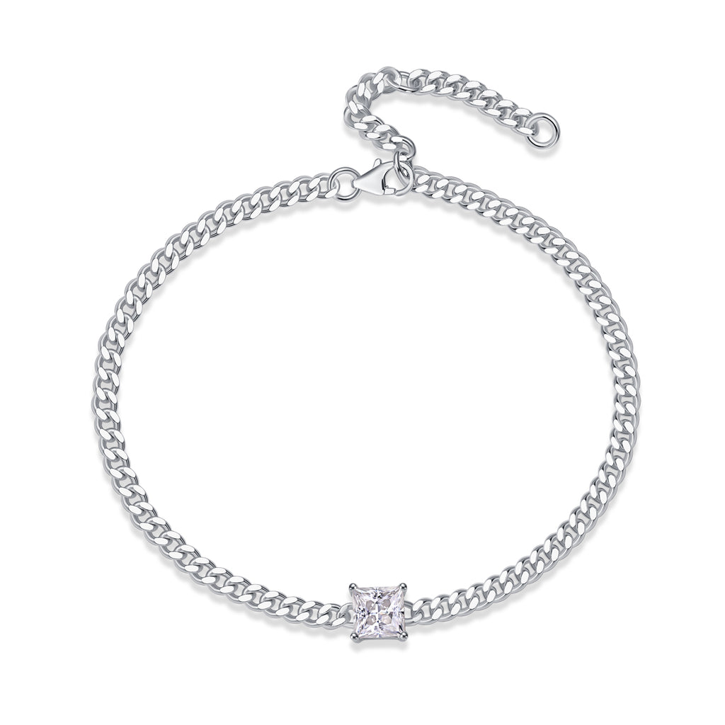 Tenacity - Fashionable Light Luxury Silver Bracelet With Top-Grade Moissanite S925, Platinum-Plated Silver