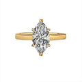 Silver Moissanite Marquise Ring Simple And Stylish