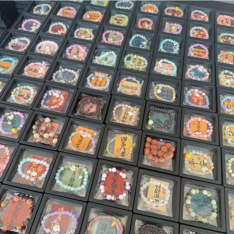 Night Market, Temple Fair And Exhibition Stalls Featuring Beaded Bracelets And Glass Jewelry