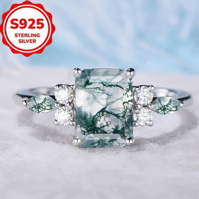 Light-luxury Geometric Edge Horse-eye Aquascaping Ring
