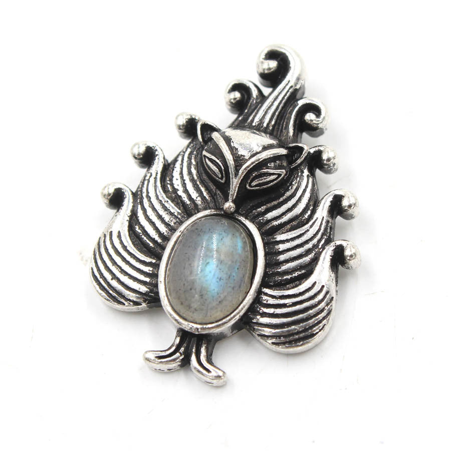 Nine-Tailed Fox Natural Crystal Pendant