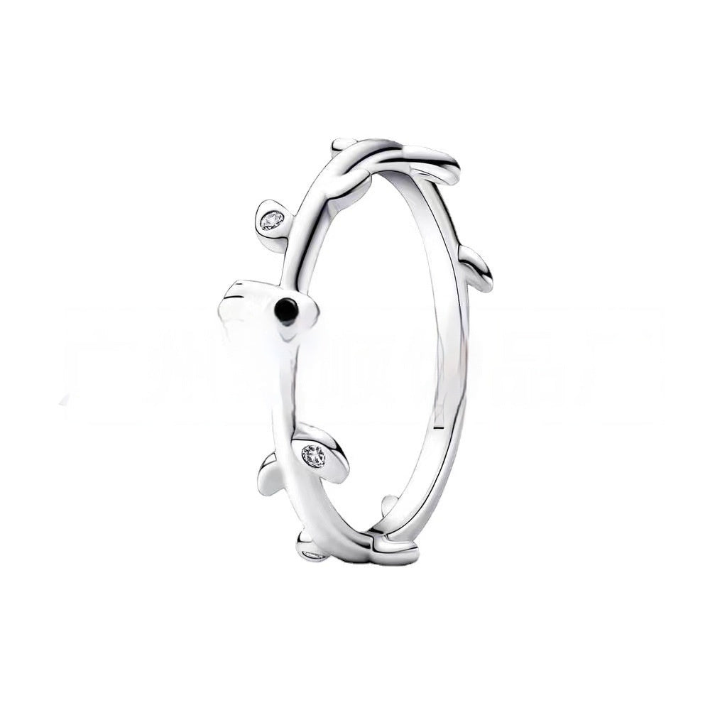 Fashionable Waterdrop-Encrusted Open Ring For Women