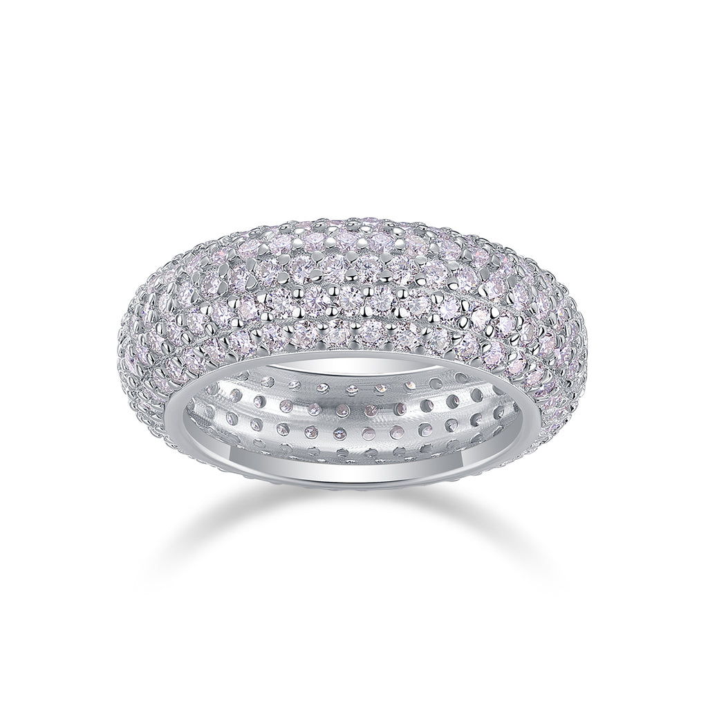 The Ring - Set With Top-quality Moissanite S925 Silver And Platinum-plated Diamond Wedding Ring Can Be Inspected With A Diamond Pen