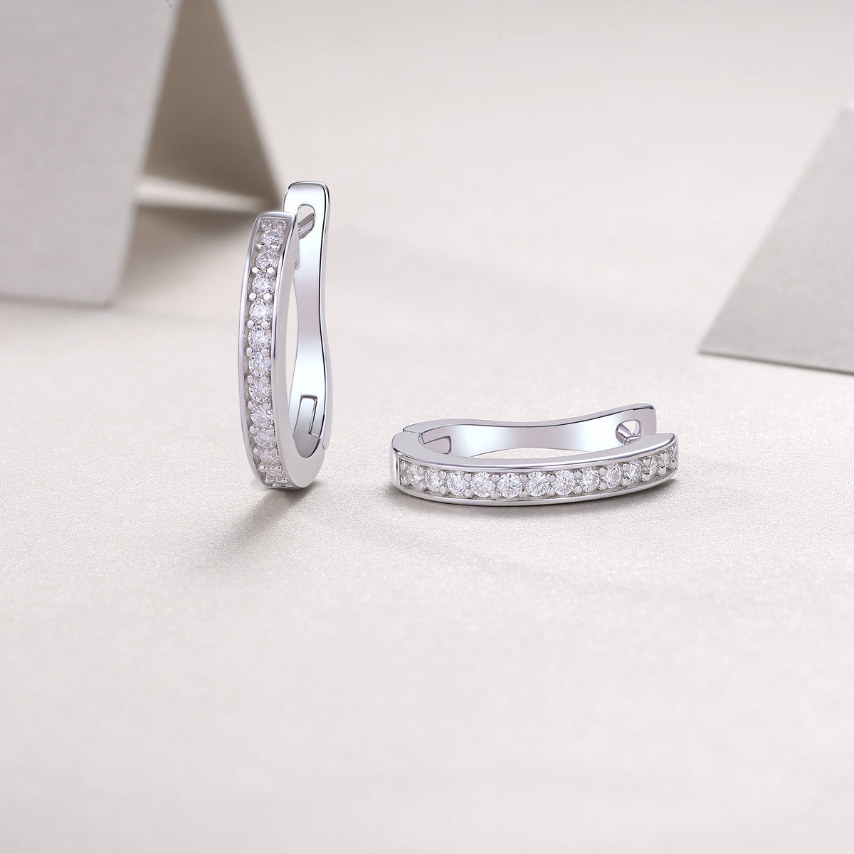 Morning Dew - Earrings Set With Top-quality Moissanite S925, Silver And Platinum-plated Stud Earrings, A Fashionable And Trendy Accessory That Can Be Tested With A Diamond Pen