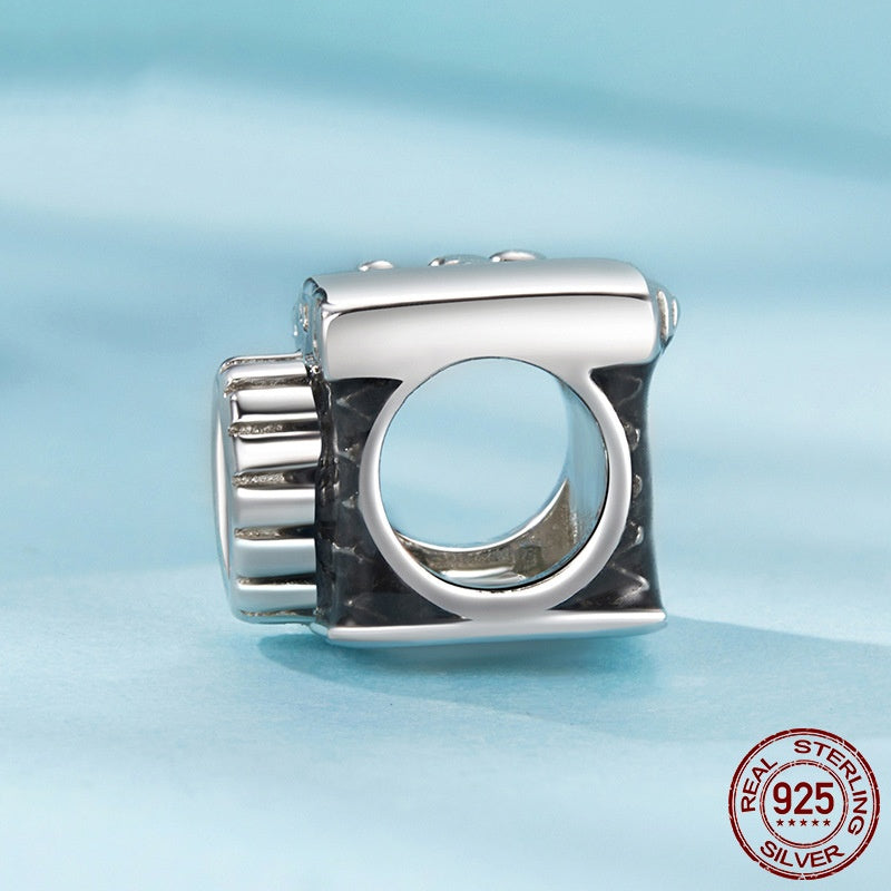 Zircon S925 Sterling Silver Camera Beads
