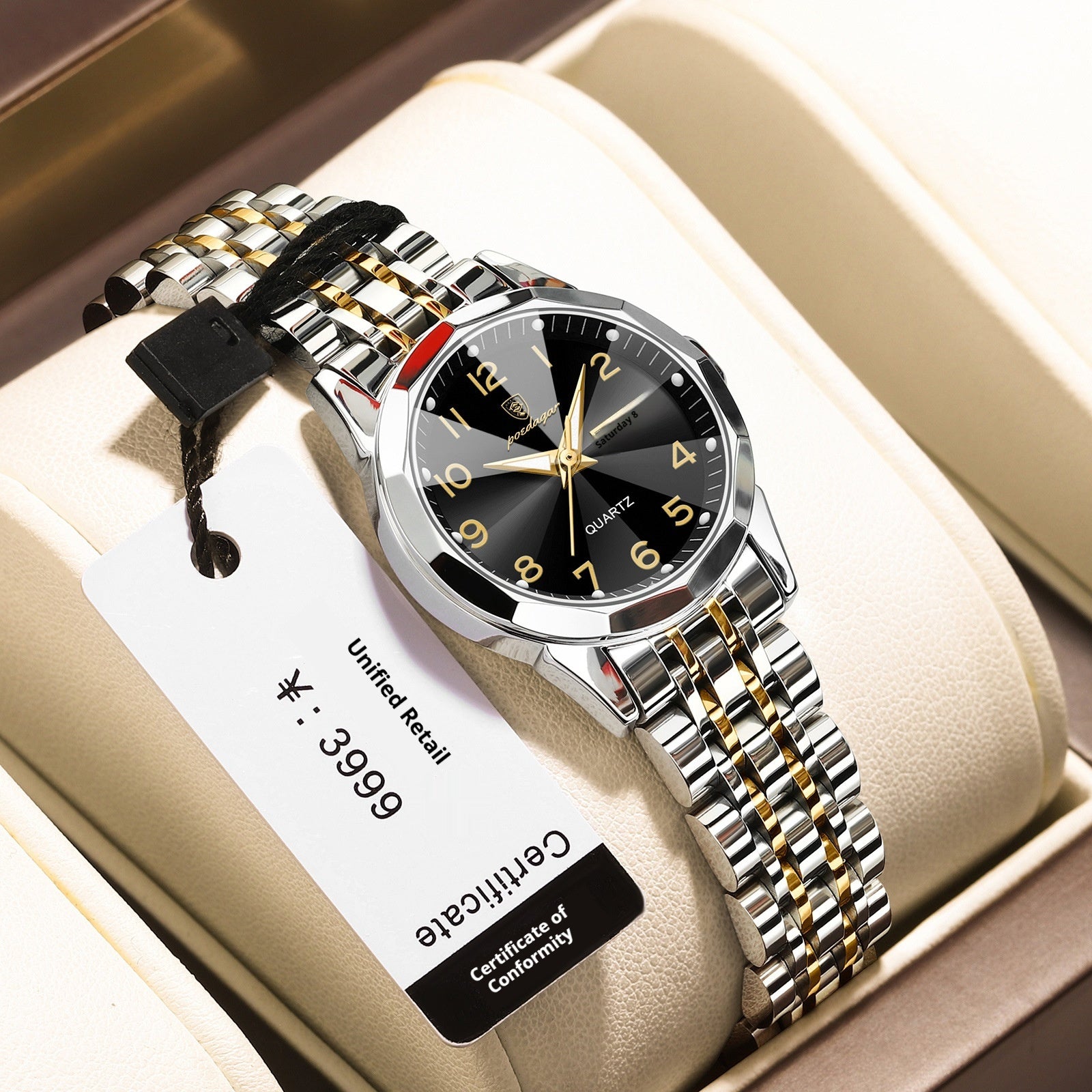 Women's Waterproof Double Calendar Watch