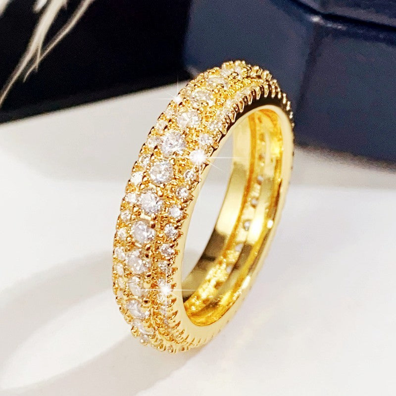 Womens Stylish And Minimalist Zircon-studded Ring