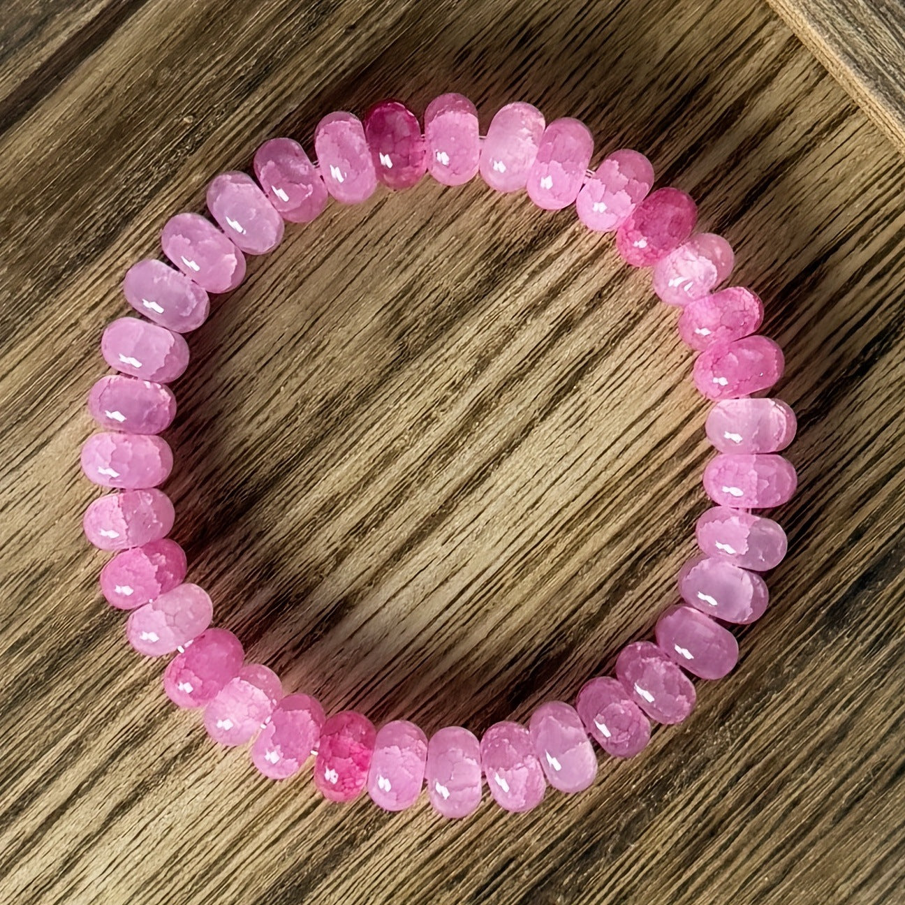 Handmade Green Agate Bead Bracelet