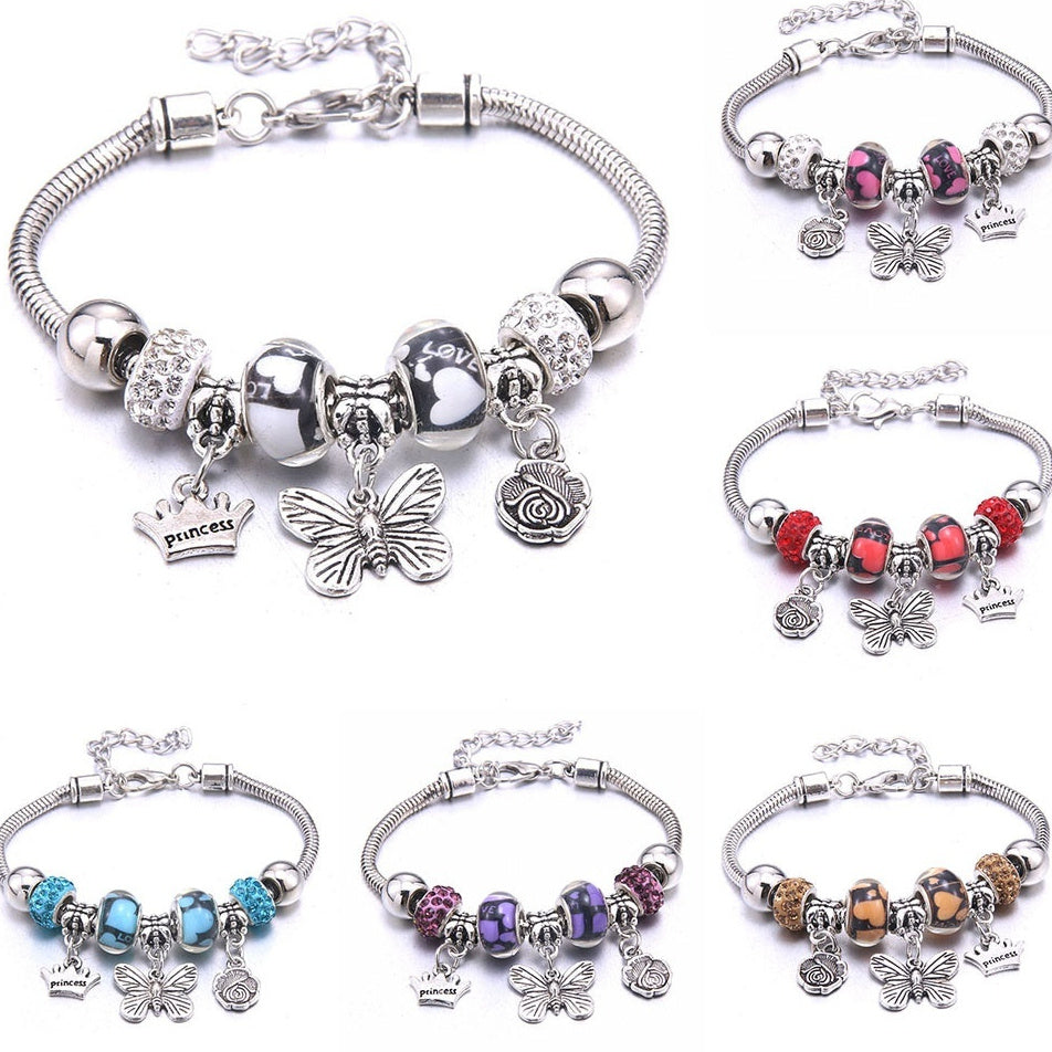 Colorful Personality Crystal String Beads Bracelet