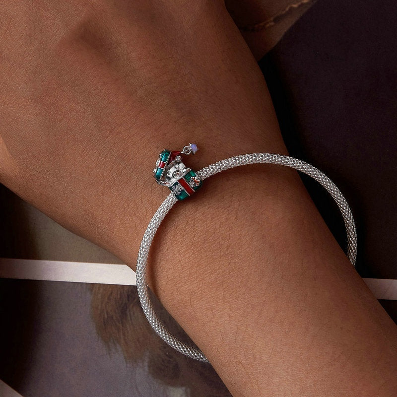 Little Bear Christmas Gift Box Diy Bracelet String Beads