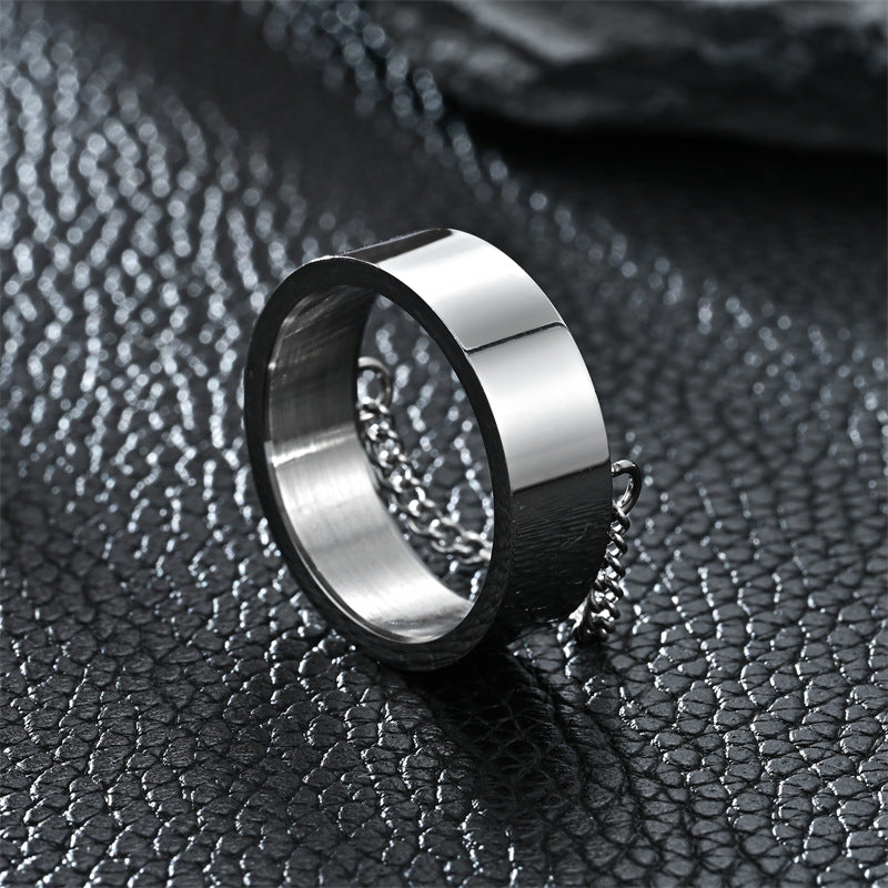 Fashionable Titanium Steel Chain Ring