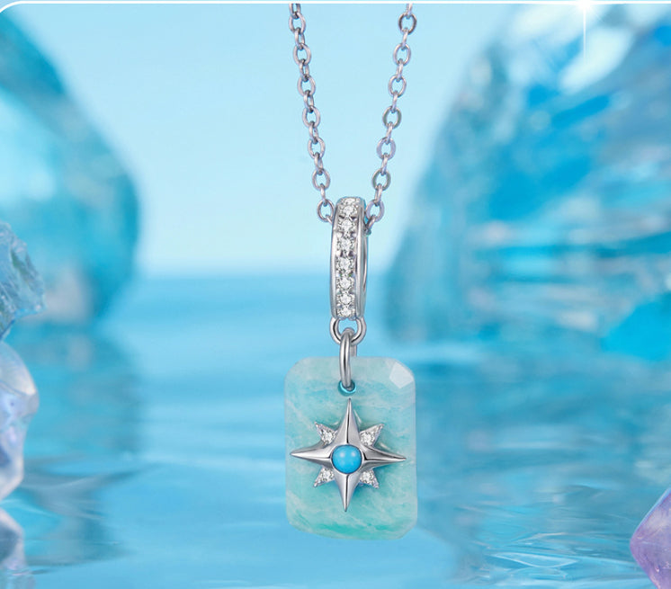 Original Turquoise Star Amazonite Pendant Stars