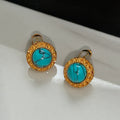 Turquoise Stud Earrings Vintage Ear Accessories