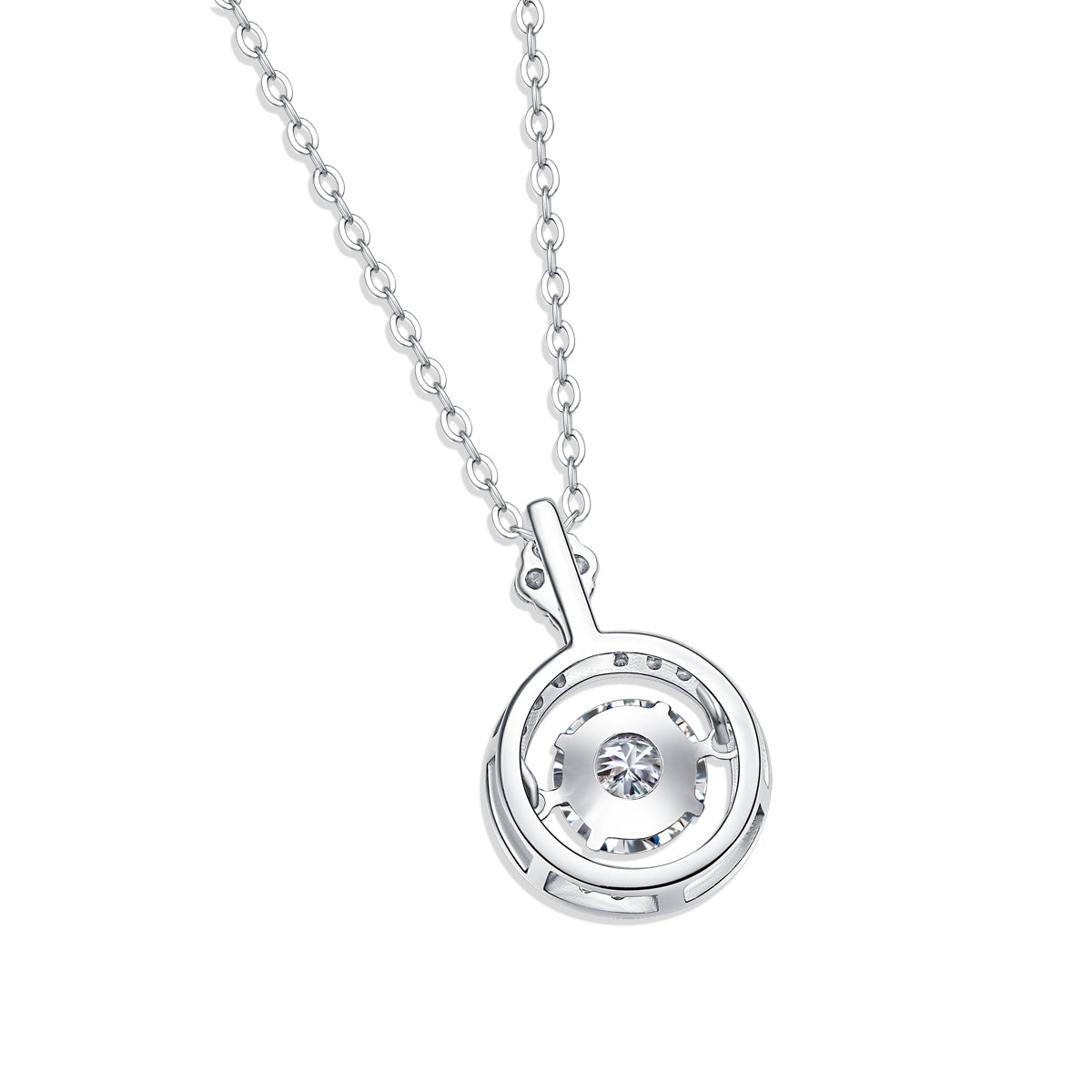 Touch - A Fashionable And Trendy Necklace Pendant Set With 1-carat Top-quality Moissanite S925 In Silver And Platinum Plating Can Be Tested With A Diamond Pen