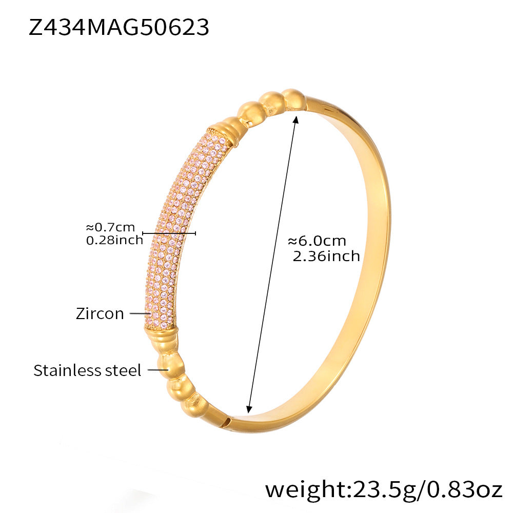 High-end Stainless Steel Zircon Bracelet