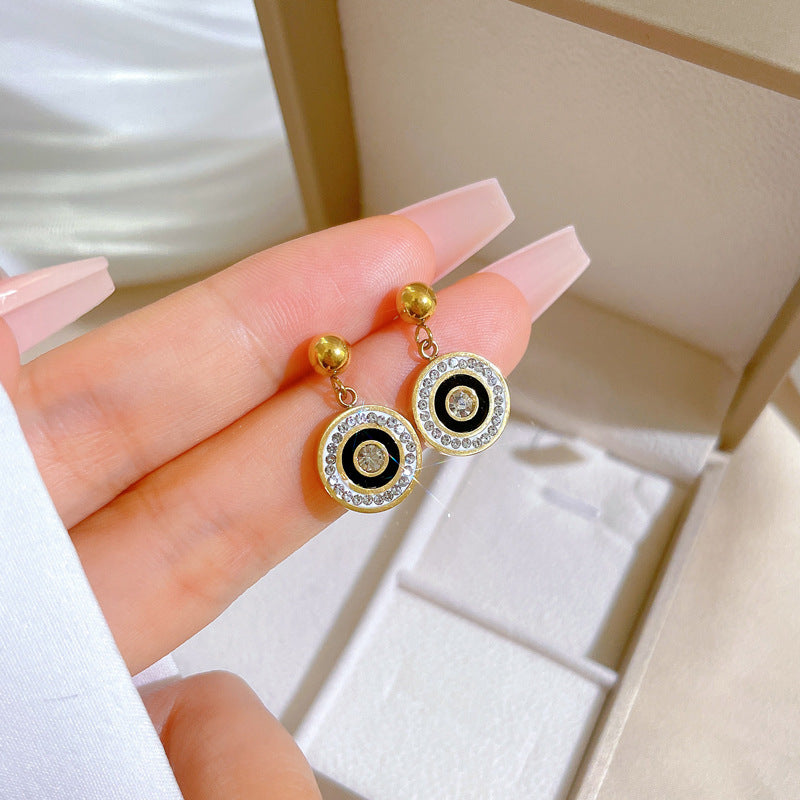 Round Roman-style Minimalist Fashion Unisex Earrings