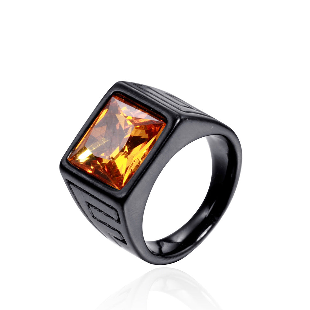 Retro Trendy Men Stainless Steel Ring