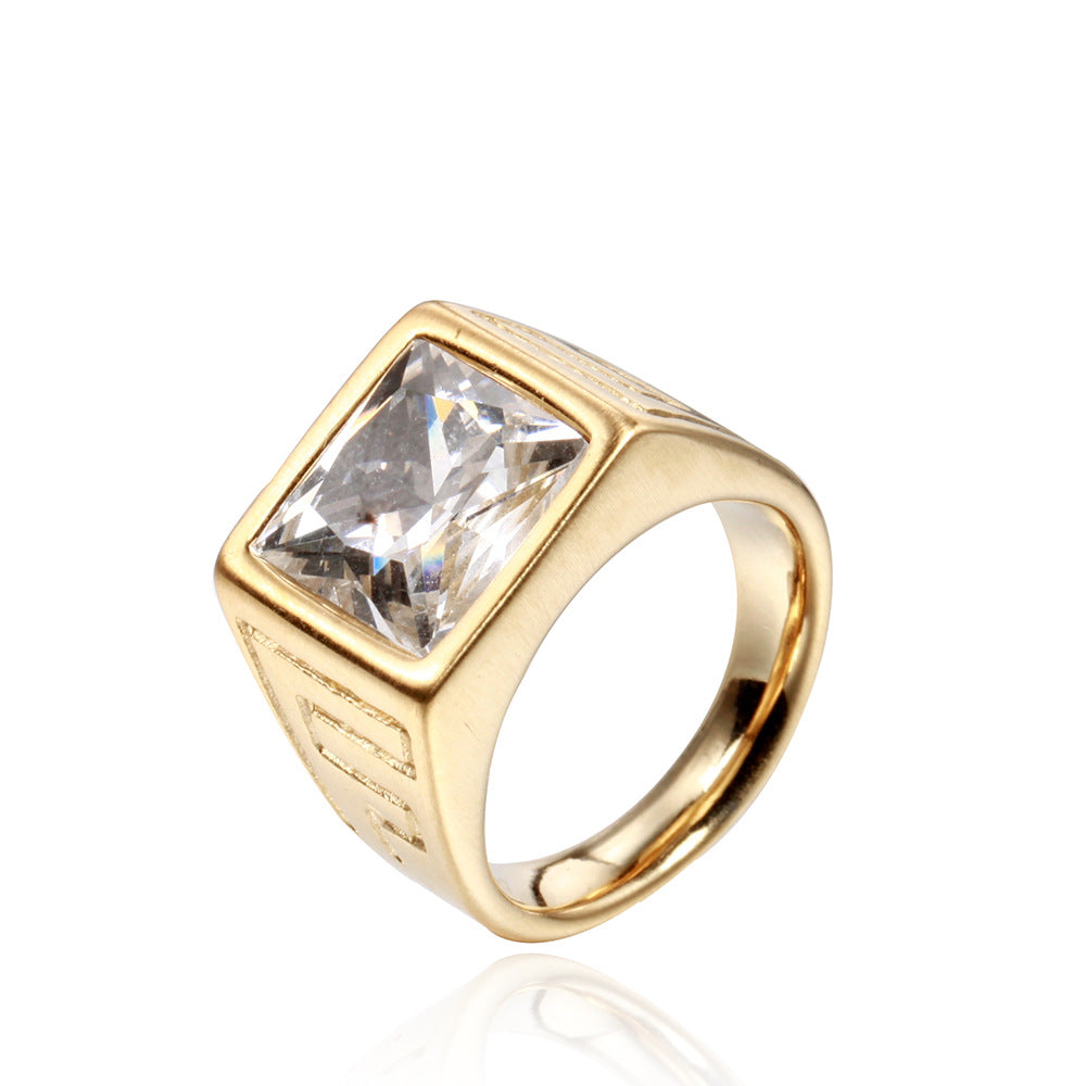 Retro Trendy Men Stainless Steel Ring