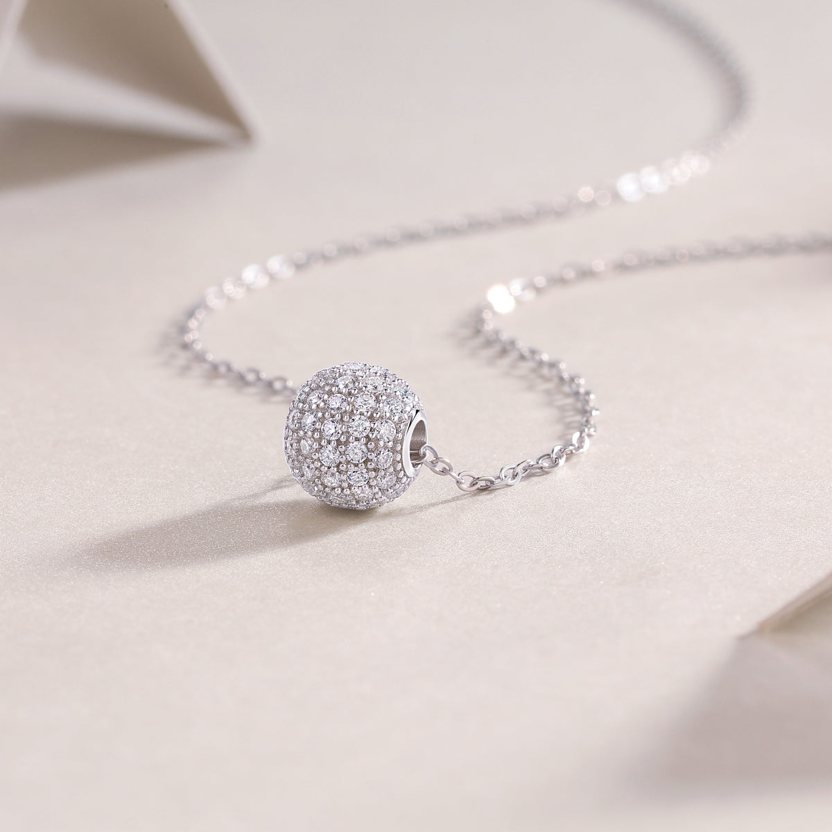 Meet At This Moment - S925 Silver Plated Platinum Jewelry Pendant Necklace Set With Top-quality Moissanite Fashion Light Luxury Jewelry