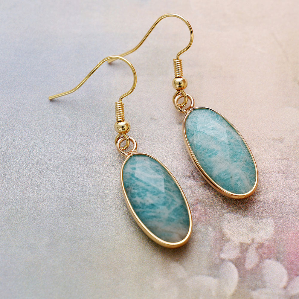 Natural Stone Crystal Earrings European And American Style