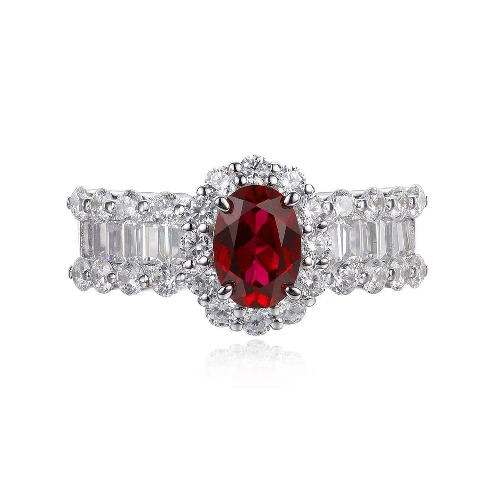 Vintage Elegant Ruby Pigeons Blood Red Ring For Women