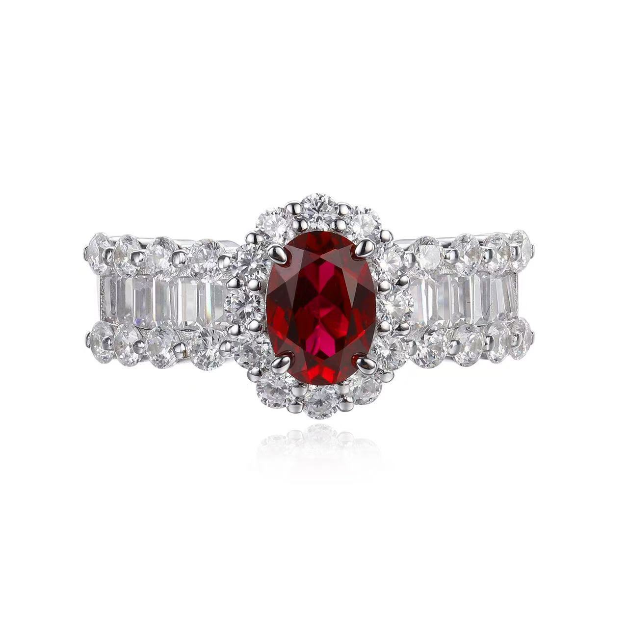 Vintage Elegant Ruby Pigeons Blood Red Ring For Women