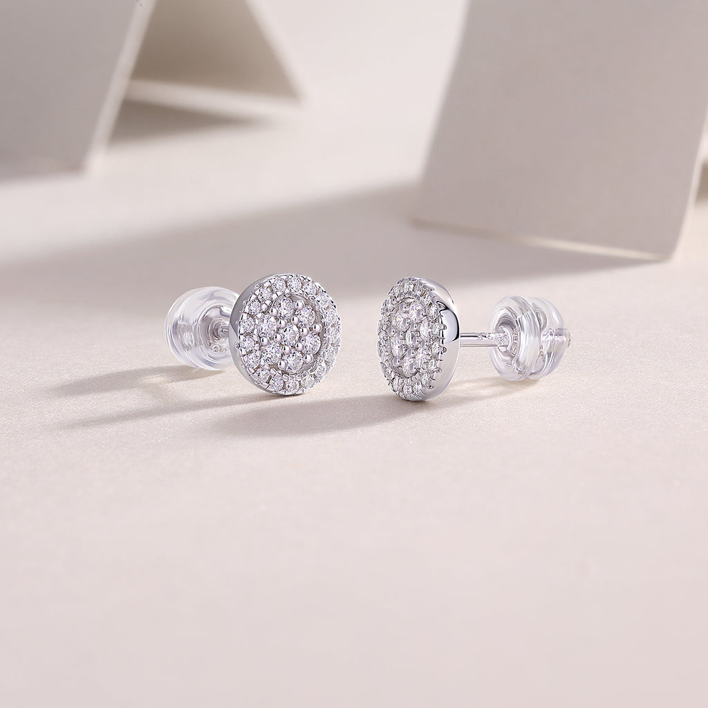 Cosmic Conjecture - Earrings Set With Top-quality Moissanite S925, Silver And Platinum-plated Stud Earrings, A Fashionable And Trendy Accessory, Can Be Tested With A Diamond Pen