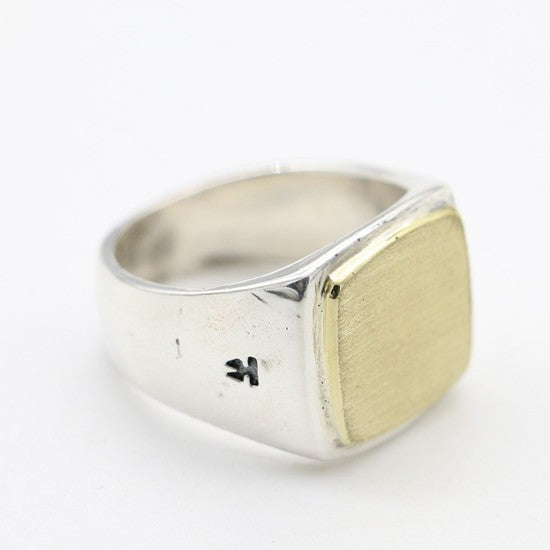Exquisite Ring With A Smooth, Gold-plated Surface Made Of Sterling Silver