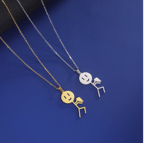 Stylish Womens Pendant Stainless Steel Necklace