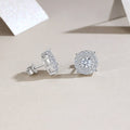 0.5-carat Luxury And Fashionable Light Luxury Jewelry Stud Earrings Set With Top-quality Moissanite, S925 Silver-plated Platinum