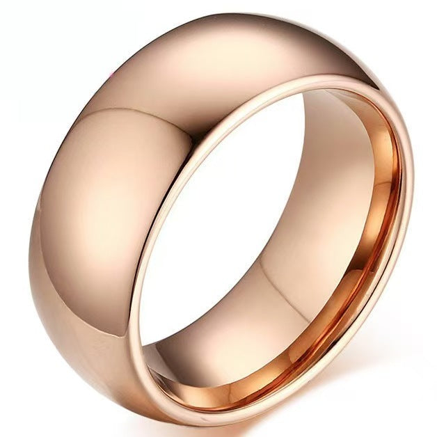 Stylish Non-fading Geometric Round Couple Rings With Advanced Electroplating