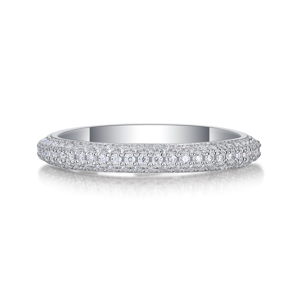 Mr. Right - A Wedding Ring Set With Top-quality Moissanite S925, Silver And Platinum-plated. The Ring Can Be Tested With A Diamond Pen In Yellow Gold And Rose Gold