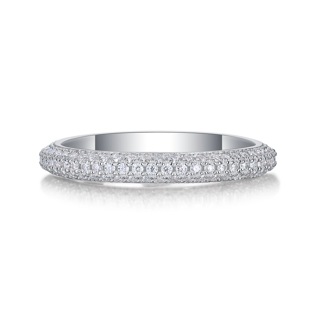 Mr. Right - A Wedding Ring Set With Top-quality Moissanite S925, Silver And Platinum-plated. The Ring Can Be Tested With A Diamond Pen In Yellow Gold And Rose Gold