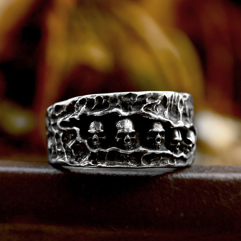 Men's Versatile Retro Style Stainless Steel Men's Ring