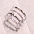 Luxury Multi-Layer Hollow Micro-Set Rose Gold Ring For Women