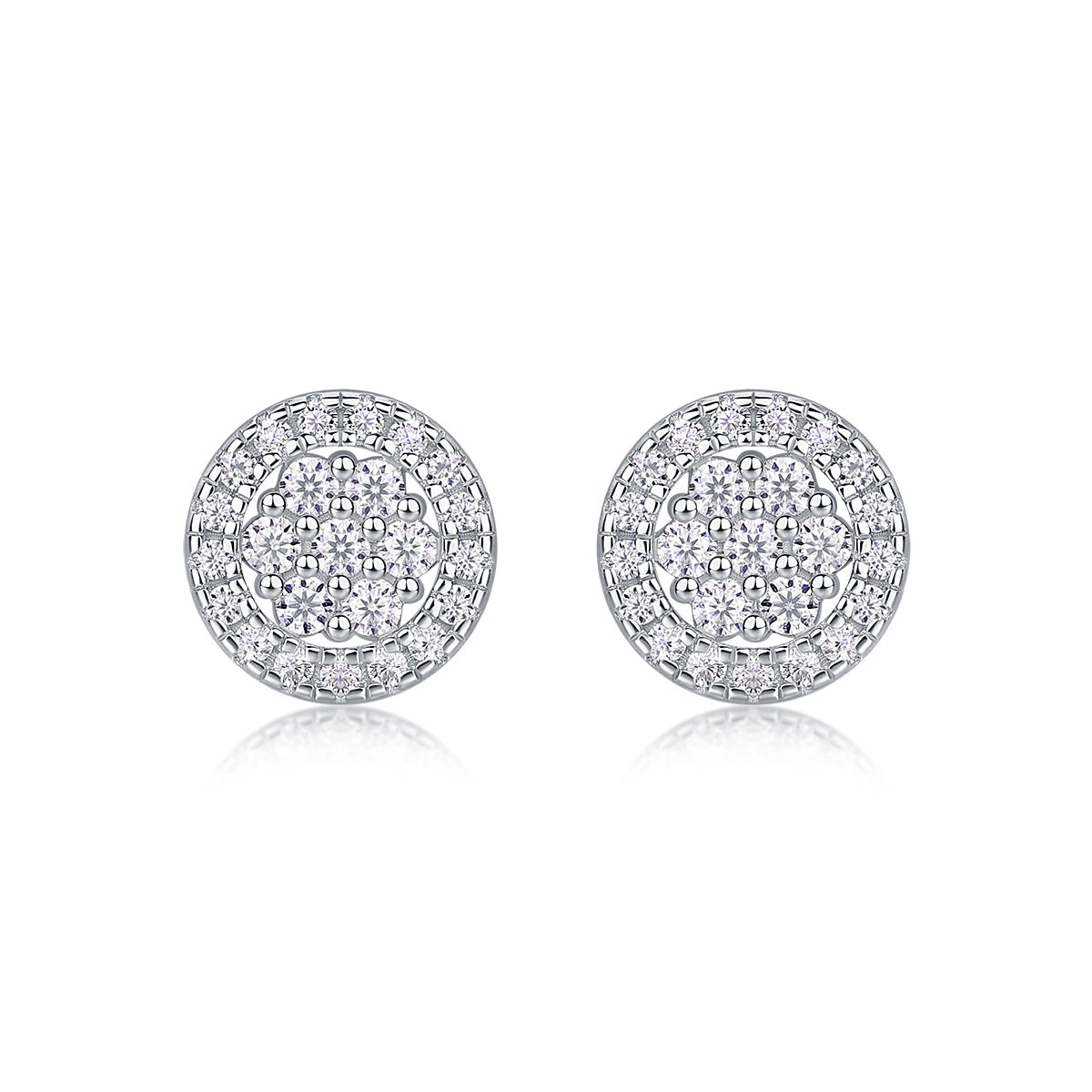 Cosmic Conjecture - Earrings Set With Top-quality Moissanite S925, Silver And Platinum-plated Stud Earrings, A Fashionable And Trendy Accessory, Can Be Tested With A Diamond Pen